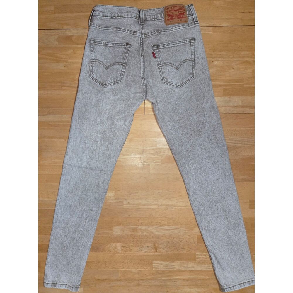 Mens Levi Tapered Leg 512 Slim Acid Wash Brown Denim Jeans 29x32 - Picture 5 of 6